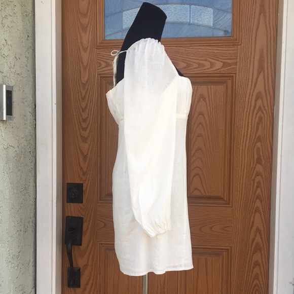 New* Princess Polly Off White linen mini dress - Picture 2 of 5